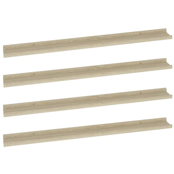 vidaXL Vägghyllor 4 st sonoma-ek 100x9x3 cm -  Vägghyllor & fönsterbrädor