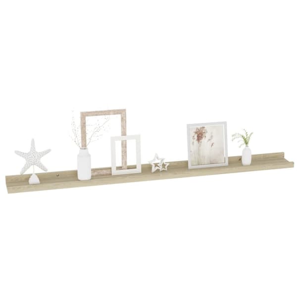 vidaXL Vägghyllor 4 st sonoma-ek 100x9x3 cm -  Vägghyllor & fönsterbrädor