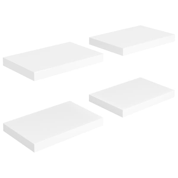 vidaXL væghylder 4 stk. 40x23x3,8 cm MDF hvid - Væghylder & smalle hylder