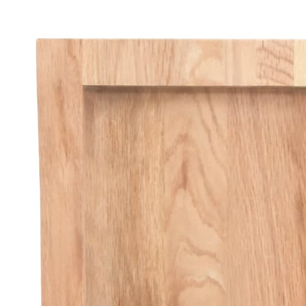 vidaXL Vägghylla ljusbrun 100x60x(2-4) cm behandlad massiv ek - Vägghyllor & fönsterbrädor