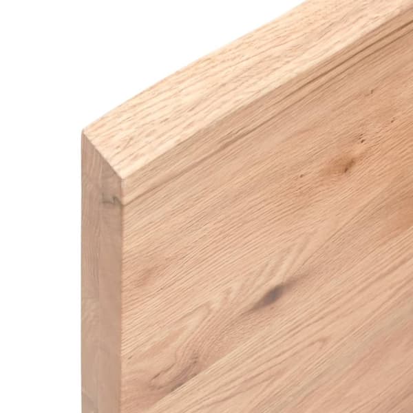 vidaXL Vägghylla ljusbrun 100x60x(2-4) cm behandlad massiv ek - Vägghyllor & fönsterbrädor