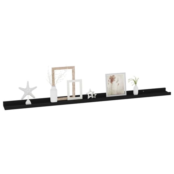 vidaXL Seinähyllyt 2 kpl musta 115x9x3 cm -  Seinähyllyt