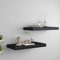 Pikkukuva 1 / 9: vidaXL Kelluvat seinähyllyt 2 kpl musta 50x23x3,8 cm MDF -  Seinähyllyt