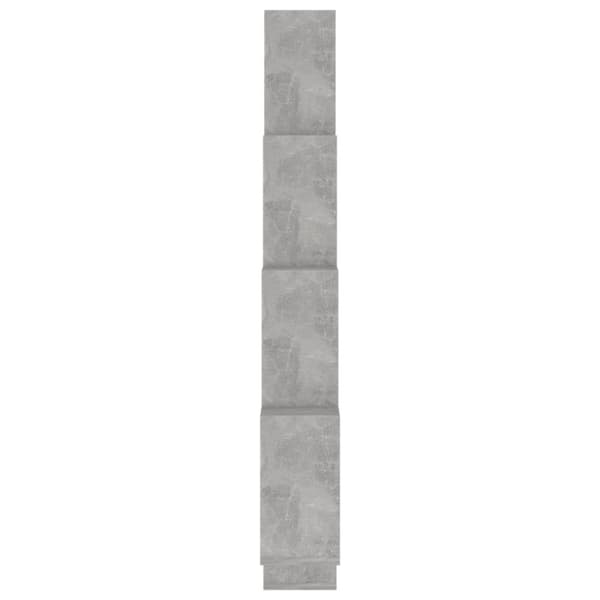 vidaXL væghylde 90x15x119 cm kubeformet spånplade betongrå -  Væghylder & smalle hylder