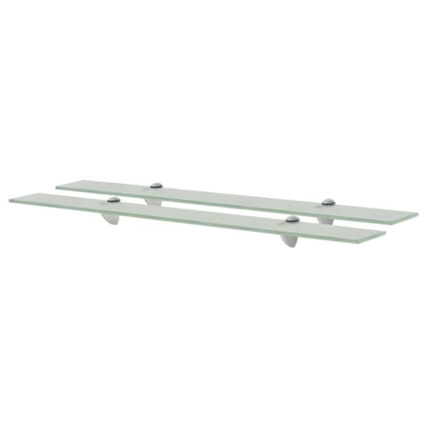 vidaXL svævehylder 2 stk. 80 x 20 cm 8 mm glas -  Væghylder & smalle hylder