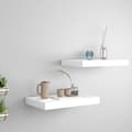 Miniatyrbild 1 av 9: vidaXL Svävande vägghyllor 2 st vit 40x23x3,8 cm MDF -  Vägghyllor & fönsterbrädor