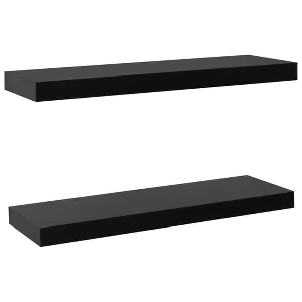 vidaXL væghylder 2 stk. 60x20x3,8 cm sort -  Væghylder & smalle hylder