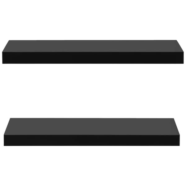 vidaXL væghylder 2 stk. 60x20x3,8 cm sort -  Væghylder & smalle hylder