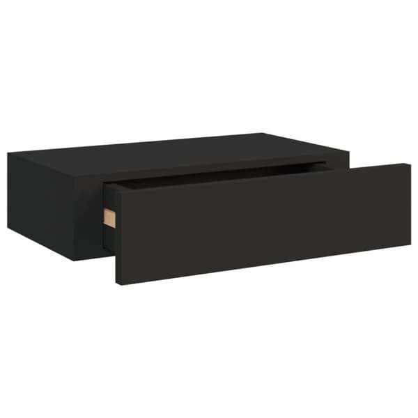 vidaXL væghylder med skuffer 2 stk. 40x23,5x10 cm MDF sort -  Væghylder & smalle hylder