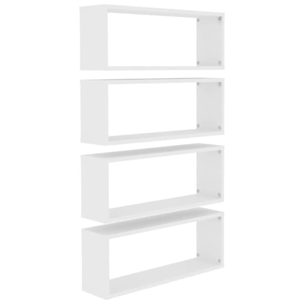 vidaXL Kuutioseinähyllyt 4 kpl valkoinen 60x15x23 cm lastulevy -  Seinähyllyt