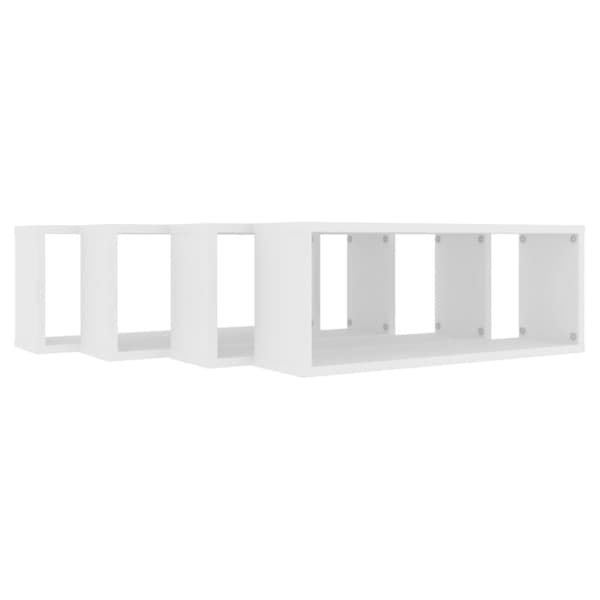 vidaXL Kuutioseinähyllyt 4 kpl valkoinen 60x15x23 cm lastulevy -  Seinähyllyt