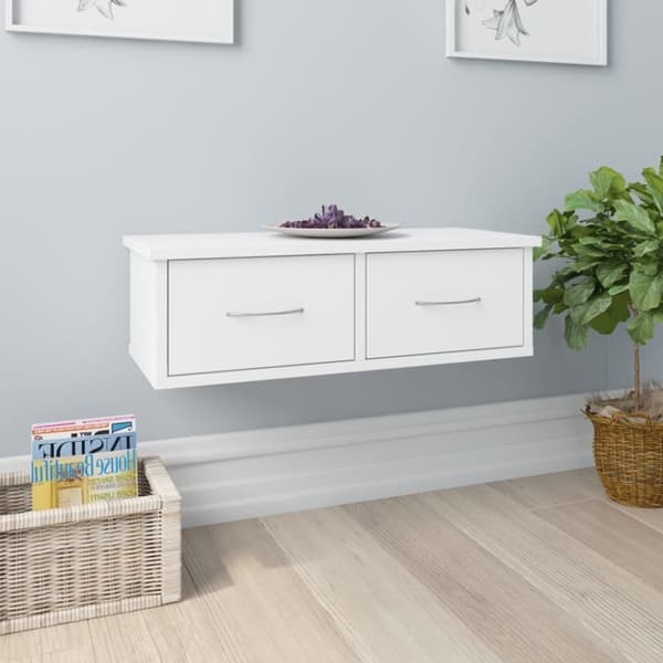 vidaXL Seinälaatikkohylly valkoinen 60x26x18,5 cm tekninen puu -  Seinähyllyt