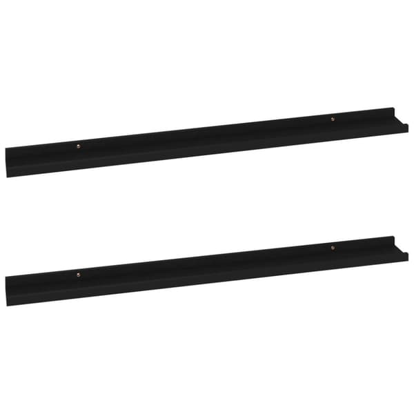 vidaXL Seinähyllyt 2 kpl musta 100x9x3 cm - Seinähyllyt