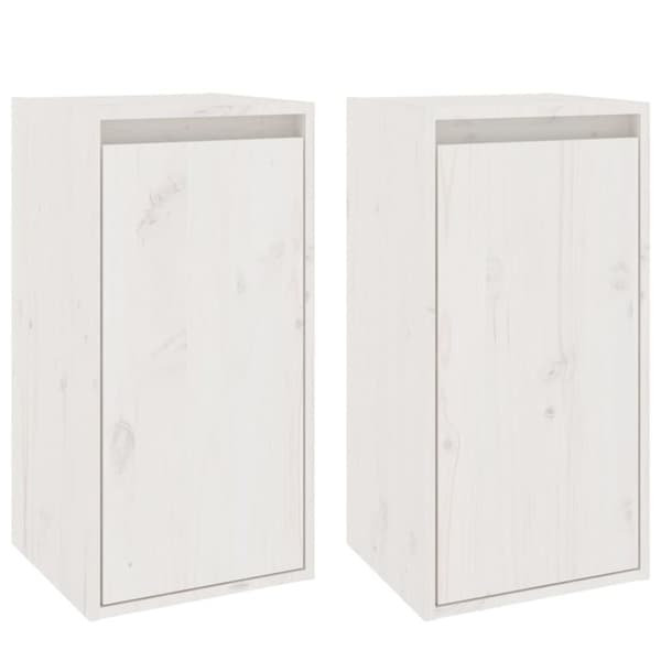 vidaXL Seinäkaapit 2 kpl valkoinen 30x30x60 cm täysi mänty -  Seinähyllyt