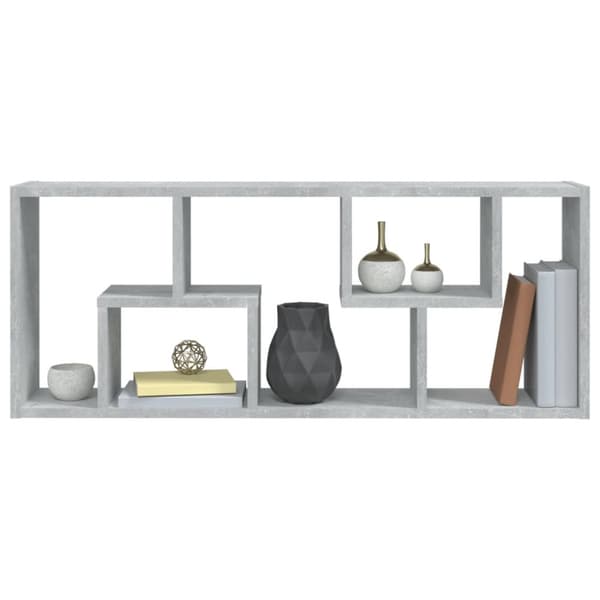 vidaXL væghylde 36x16x90 cm konstrueret træ betongrå - Væghylder & smalle hylder
