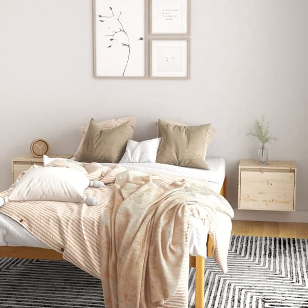 vidaXL Seinäkaapit 2 kpl 45x30x35 cm täysi mänty - Seinähyllyt