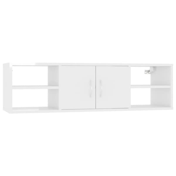 vidaXL Vägghylla vit högglans 102x30x29 cm konstruerat trä -  Vägghyllor & fönsterbrädor