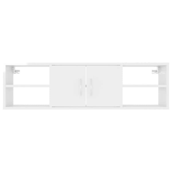 vidaXL Vägghylla vit högglans 102x30x29 cm konstruerat trä -  Vägghyllor & fönsterbrädor