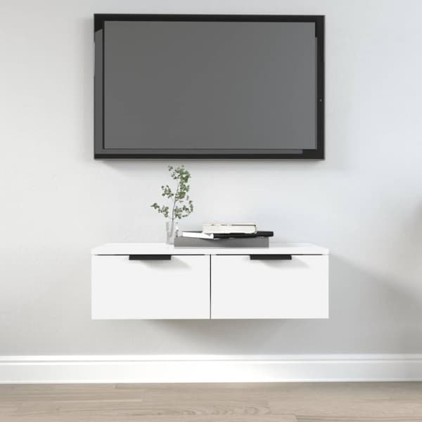 vidaXL Väggskåp vit 68x30x20 cm konstruerat trä - Vägghyllor & fönsterbrädor