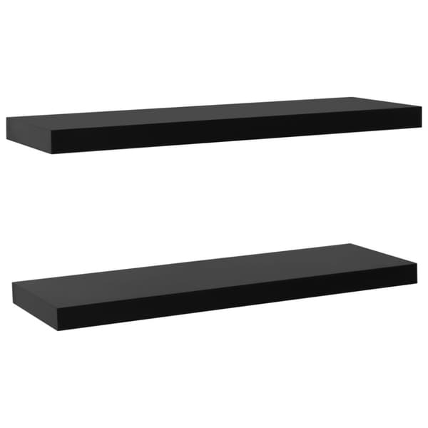 vidaXL væghylder 2 stk. 100x20x3,8 cm sort -  Væghylder & smalle hylder