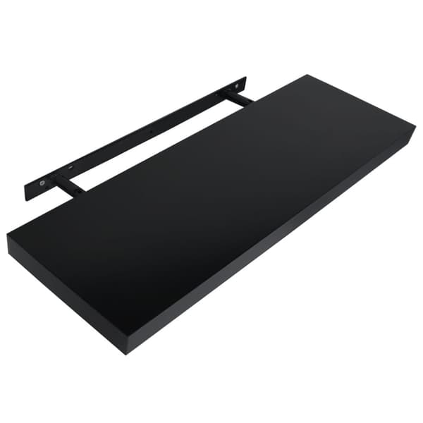 vidaXL væghylder 2 stk. 100x20x3,8 cm sort -  Væghylder & smalle hylder