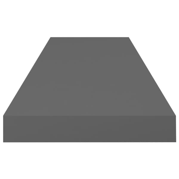 vidaXL væghylder 2 stk. 80x23,5x3,8 cm MDF grå højglans -  Væghylder & smalle hylder