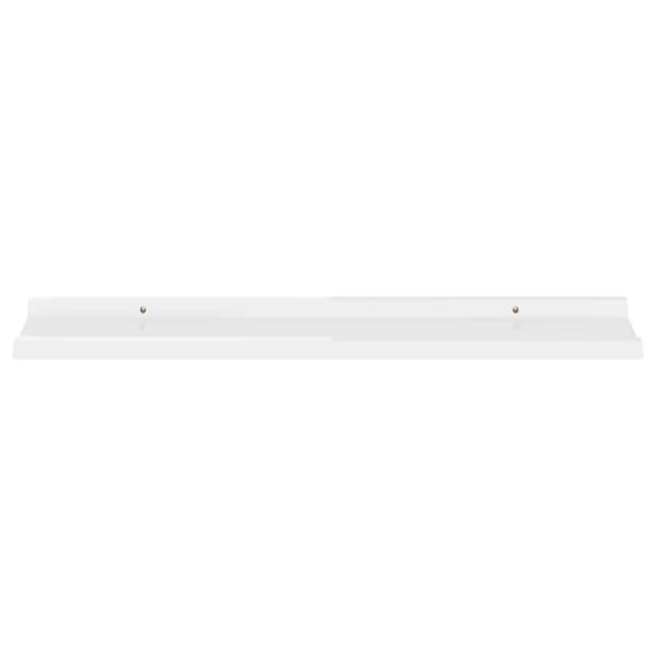 vidaXL Vägghyllor 2 st vit högglans 80x9x3 cm -  Vägghyllor & fönsterbrädor