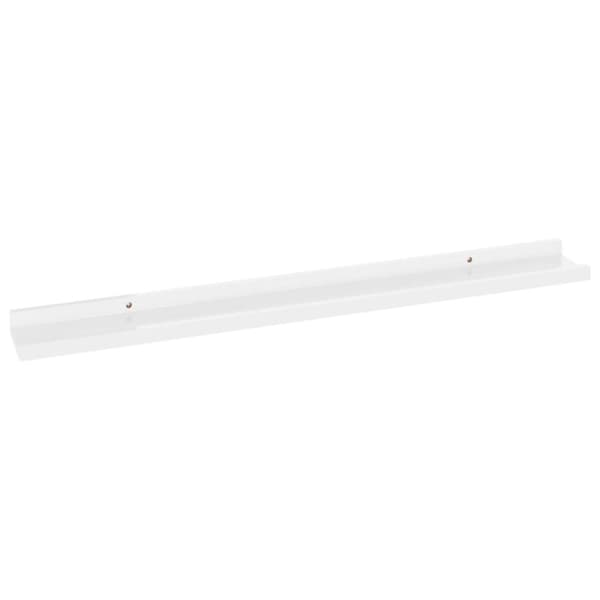 vidaXL Vägghyllor 2 st vit högglans 80x9x3 cm -  Vägghyllor & fönsterbrädor