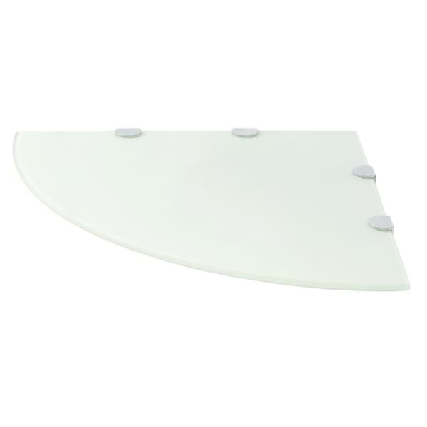 vidaXL hjørnehylder m. krombeslag 2 stk. 45 x 45 cm glas hvid -  Væghylder & smalle hylder