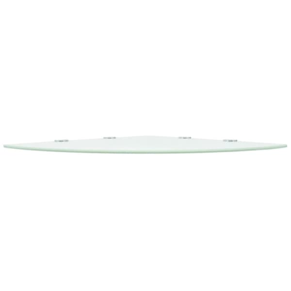 vidaXL hjørnehylder m. krombeslag 2 stk. 45 x 45 cm glas hvid -  Væghylder & smalle hylder
