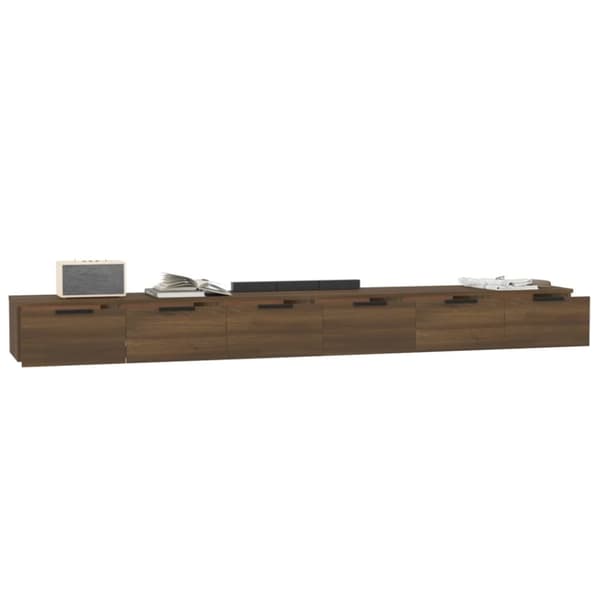 vidaXL Seinäkaapit 2 kpl ruskea tammi 102x30x20 cm tekninen puu - Seinähyllyt