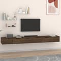 Pikkukuva 1 / 8: vidaXL Seinäkaapit 2 kpl ruskea tammi 102x30x20 cm tekninen puu -  Seinähyllyt