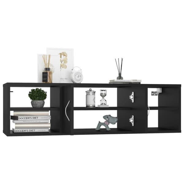vidaXL Seinähylly musta 102x30x29 cm lastulevy -  Seinähyllyt
