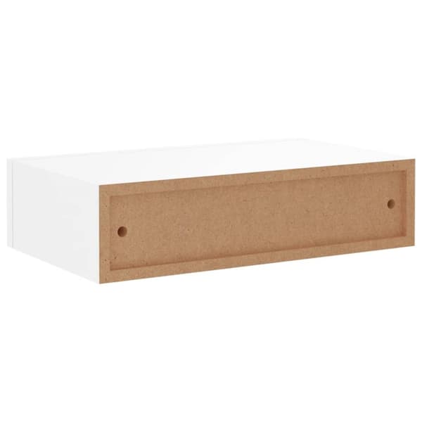 vidaXL væghylder med skuffer 2 stk. 40x23,5x10 cm MDF hvid -  Væghylder & smalle hylder