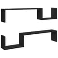 Pikkukuva 3 / 9: vidaXL Seinähyllyt 2 kpl musta 100x15x20 cm tekninen puu -  Seinähyllyt
