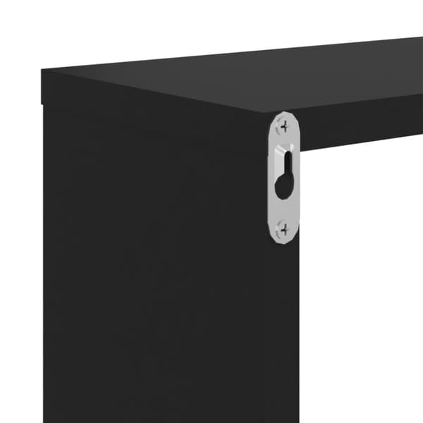 vidaXL Seinähyllyt 2 kpl musta 100x15x20 cm tekninen puu - Seinähyllyt