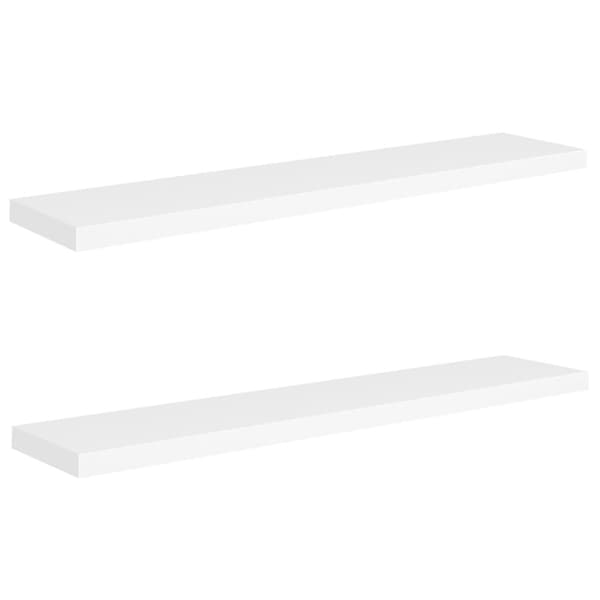 vidaXL Kelluvat seinähyllyt 2 kpl valkoinen 120x23,5x3,8 cm MDF -  Seinähyllyt
