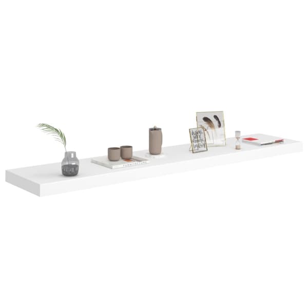 vidaXL Kelluvat seinähyllyt 2 kpl valkoinen 120x23,5x3,8 cm MDF -  Seinähyllyt