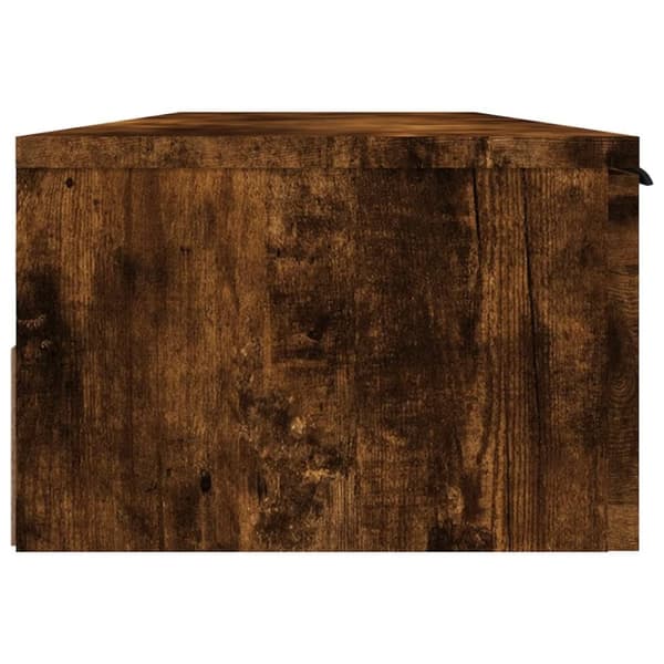 vidaXL vægskab 102x30x20 cm konstrueret træ røget egetræsfarve - Væghylder & smalle hylder