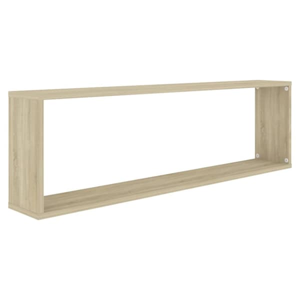 vidaXL Vägghylla kubformad 4 st sonoma-ek 100x15x30 cm konstruerat trä -  Vägghyllor & fönsterbrädor
