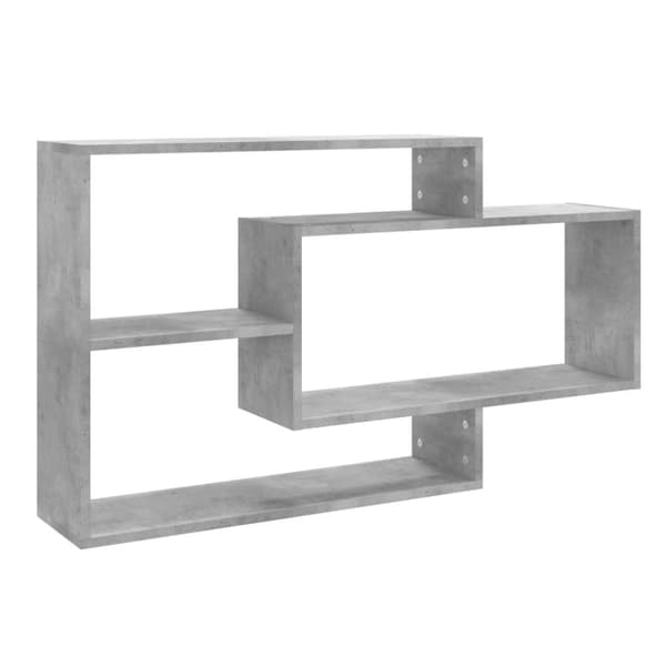 vidaXL Vägghyllor betonggrå 104x20x58,5 cm konstruerat trä -  Vägghyllor & fönsterbrädor