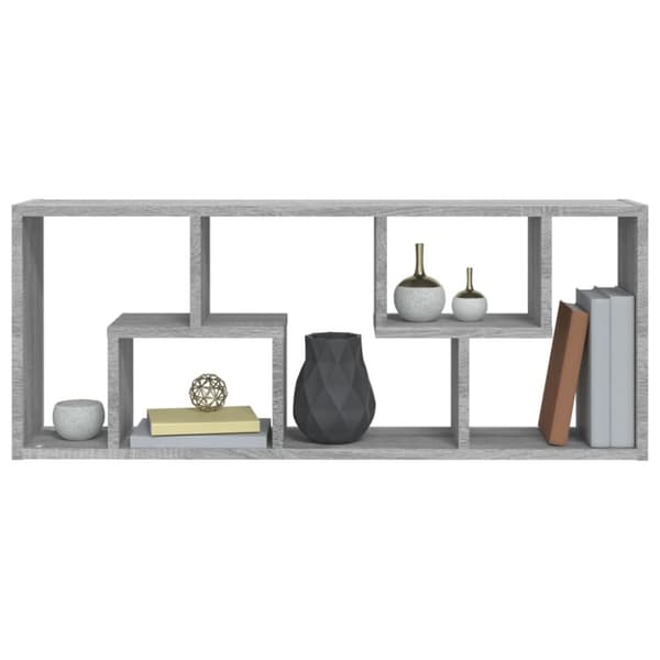 vidaXL væghylde 36x16x90 cm konstrueret træ grå sonoma-eg - Væghylder & smalle hylder