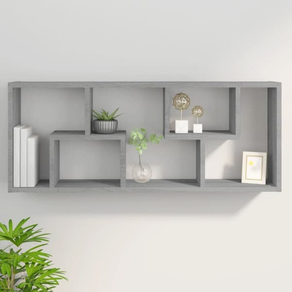 vidaXL væghylde 36x16x90 cm konstrueret træ grå sonoma-eg - Væghylder & smalle hylder