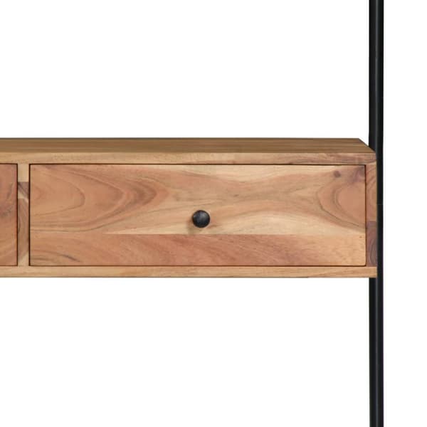 vidaXL Väggmonterat skrivbord 90x40x170 cm massivt akaciaträ -  Vägghyllor & fönsterbrädor