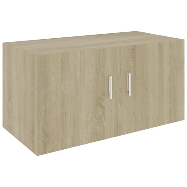 vidaXL væghængt skab 80x39x40 cm spånplade sonoma-eg - Væghylder & smalle hylder