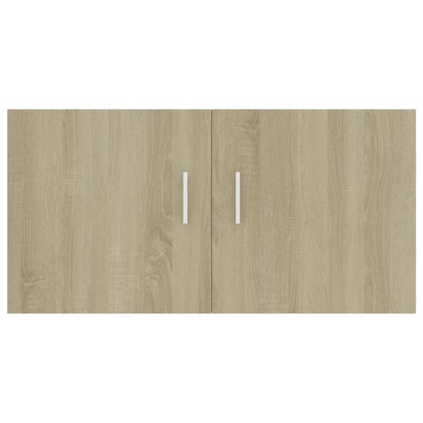vidaXL væghængt skab 80x39x40 cm spånplade sonoma-eg - Væghylder & smalle hylder
