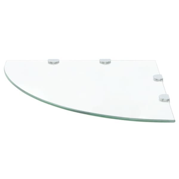 vidaXL hjørnehylder m. krombeslag 2 stk. 45 x 45 cm hvidt glas -  Væghylder & smalle hylder