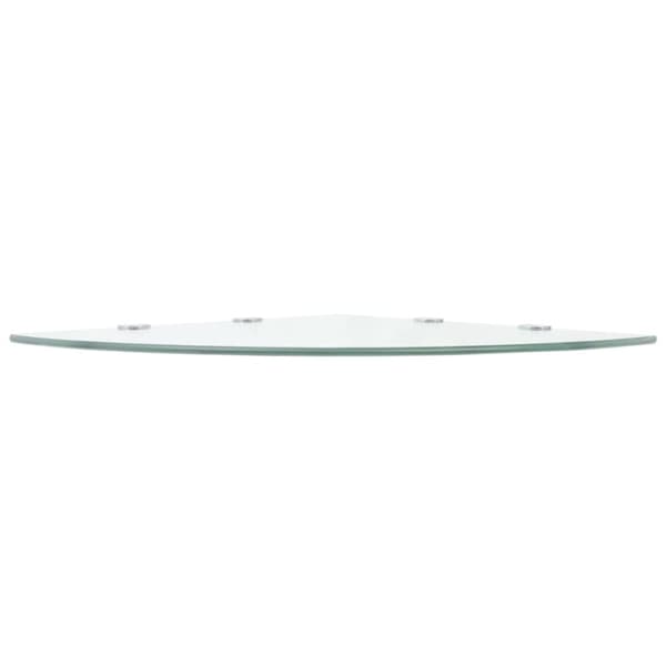 vidaXL hjørnehylder m. krombeslag 2 stk. 45 x 45 cm hvidt glas -  Væghylder & smalle hylder