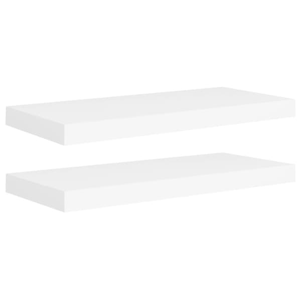 vidaXL væghylder 2 stk. 60x23,5x3,8 cm MDF hvid - Væghylder & smalle hylder
