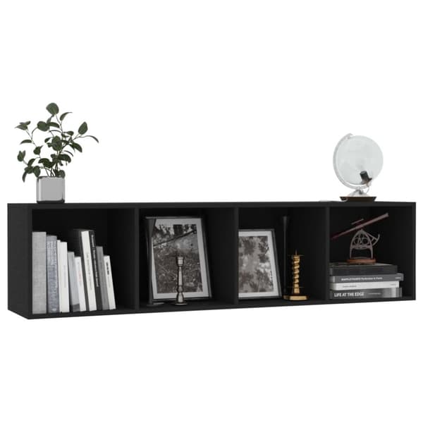 vidaXL bogskab/tv-skab 143 x 30 x 36 cm sort - Væghylder & smalle hylder